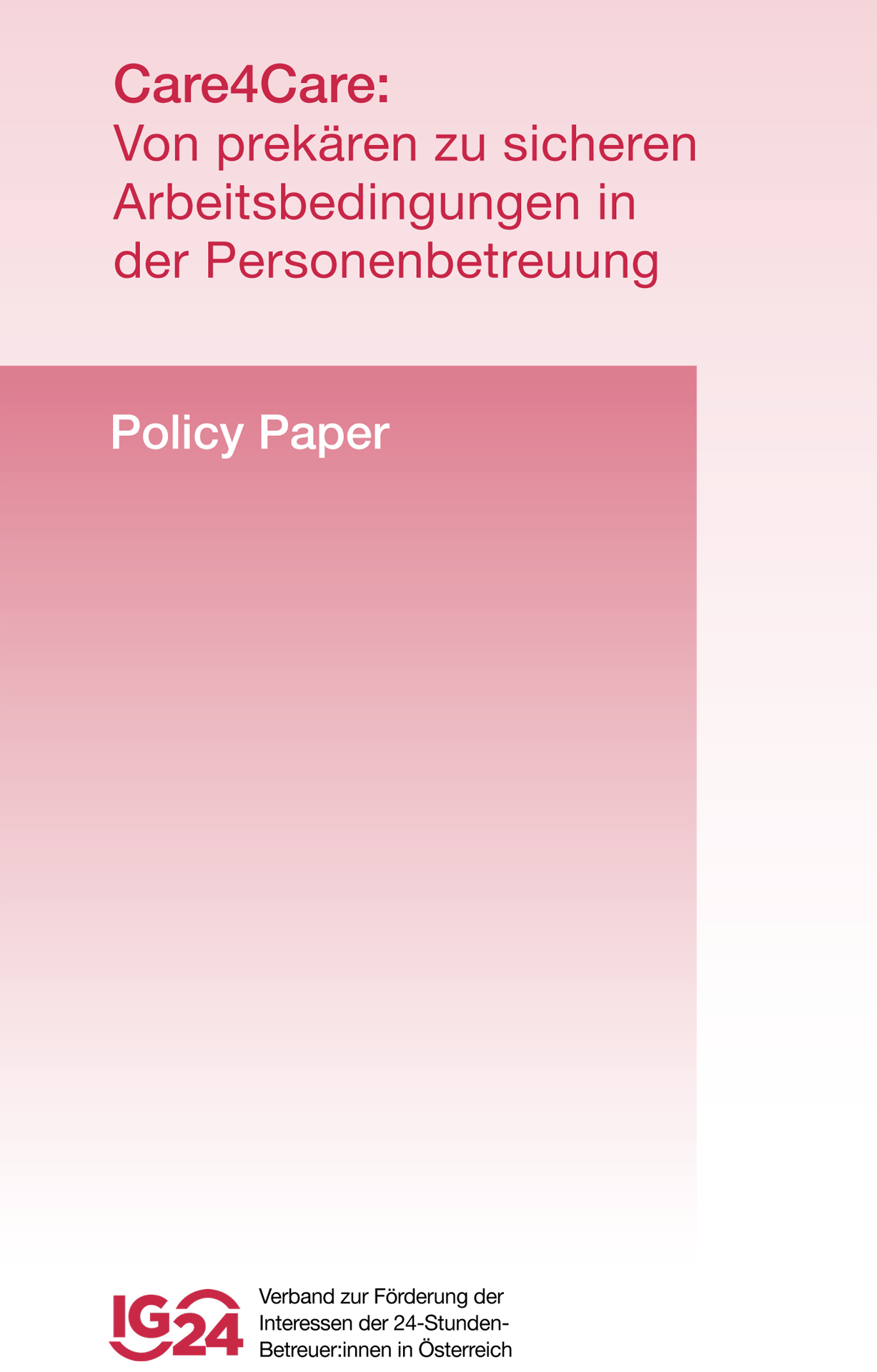 Care4Care: Policy Paper